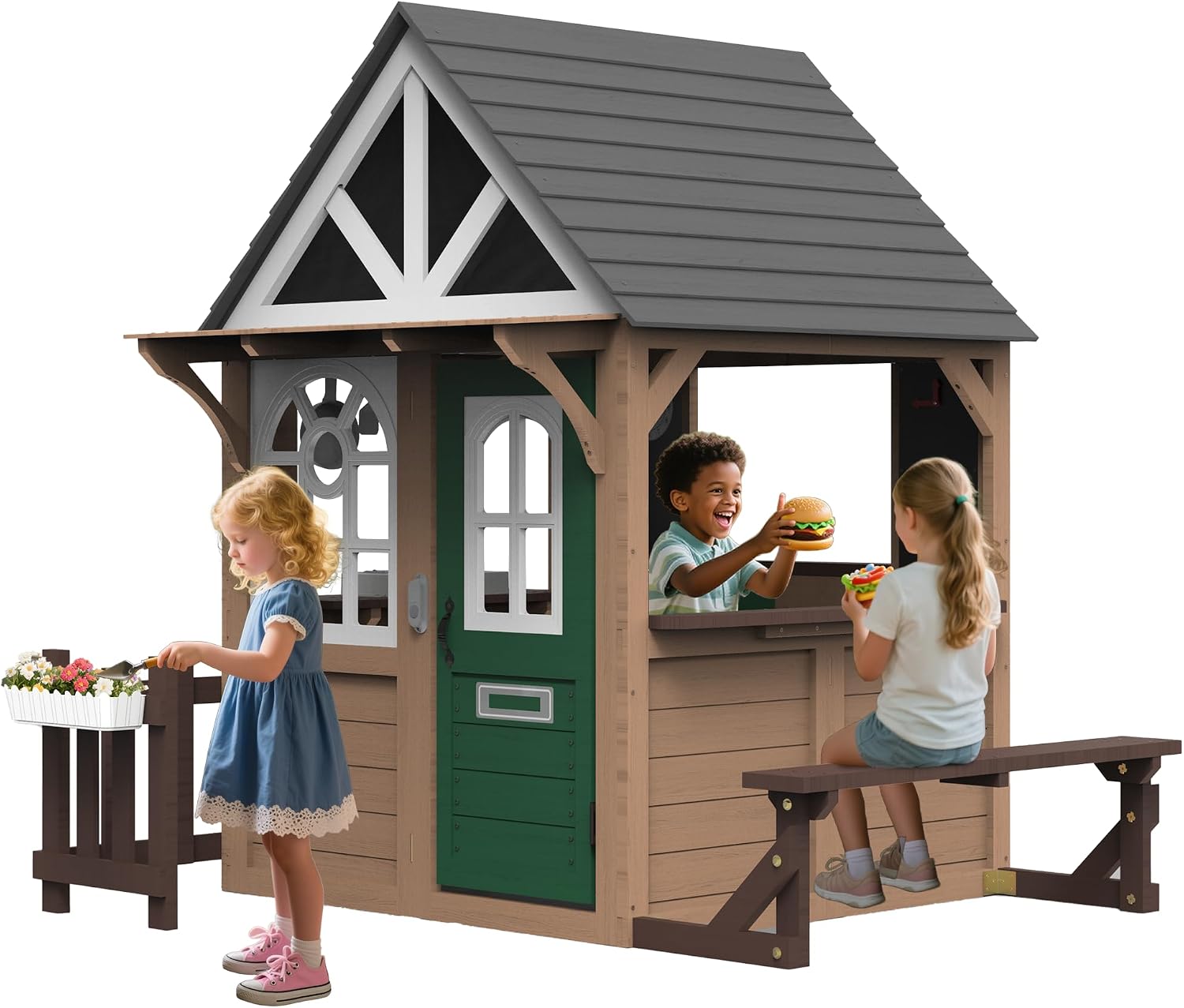 Kids Outdoor Playhouse - Casa de Juegos para Niños Seizeen,