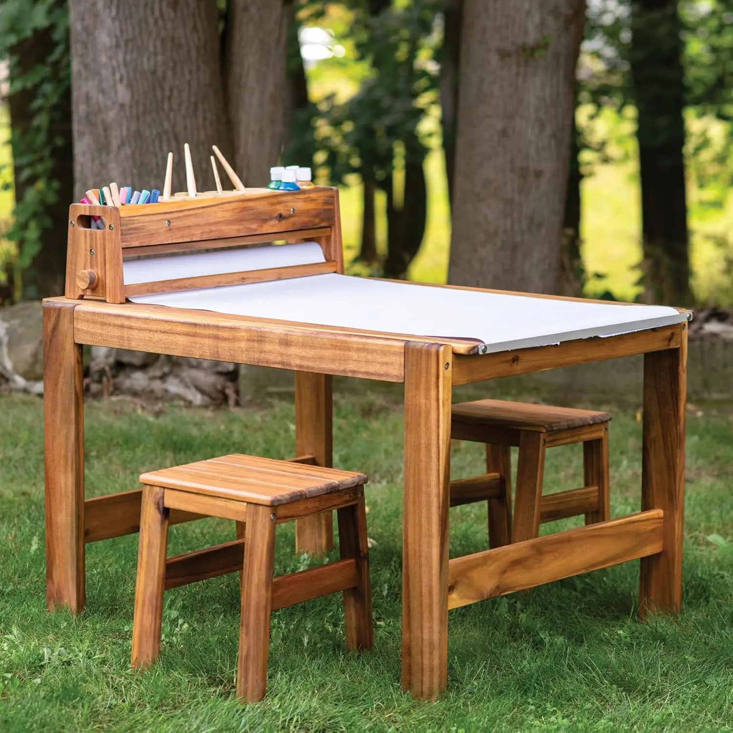 Kids Outdoor Chair And Table - Conjunto de Mesa y Taburetes de