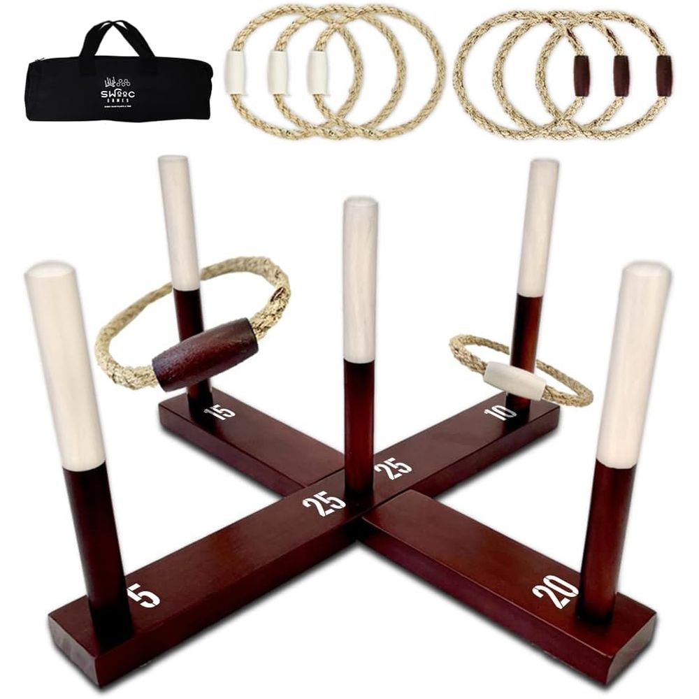 Kids Outdoor Yard Toys - Juego de Lanzamiento de Anillos para