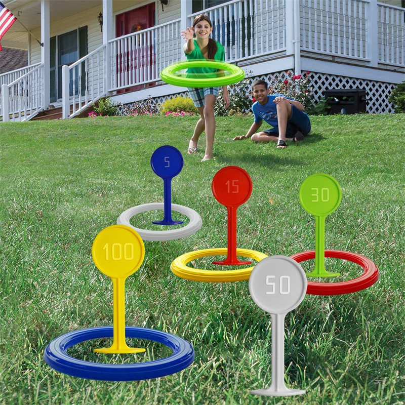 Kids Outdoor Yard Toys - Juego de lanzamiento de aros de