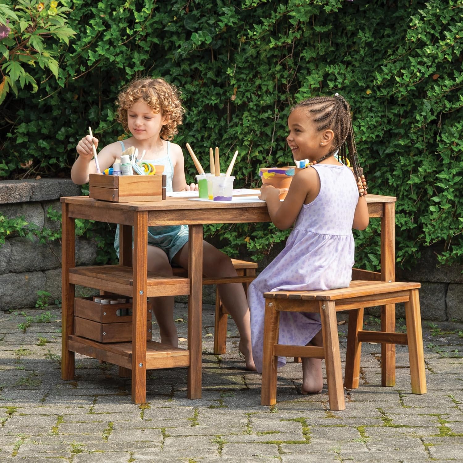 Kids Outdoor Bench Table - Mesa de Actividades para Niños al