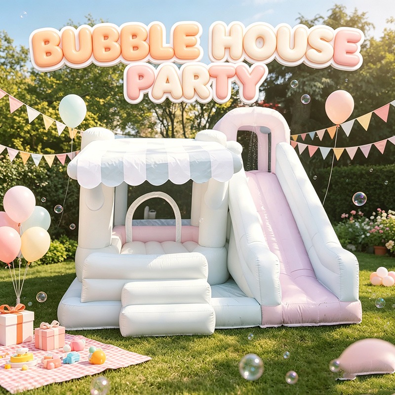 Kids Outdoor Easter Gifts - Castillo Inflable con Tobogán y Rociador