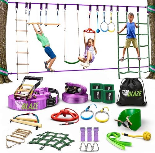 Kids Outdoor Monkey Bars - Circuito de Obstáculos para Niños -