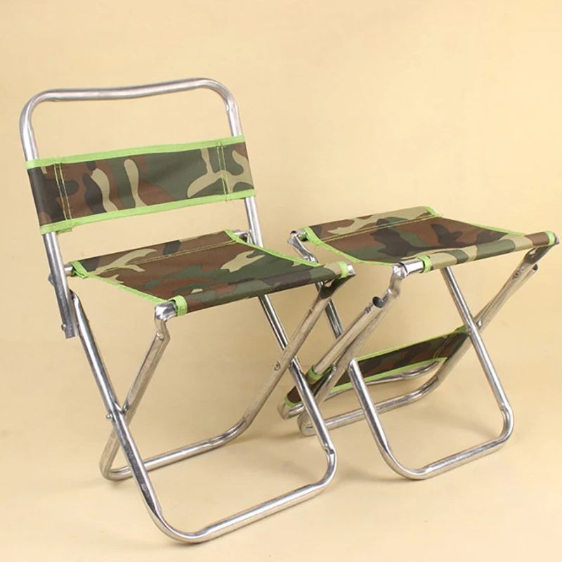 Kids Outdoor Lounge Chair - Taburete Plegable de Camuflaje con Respaldo