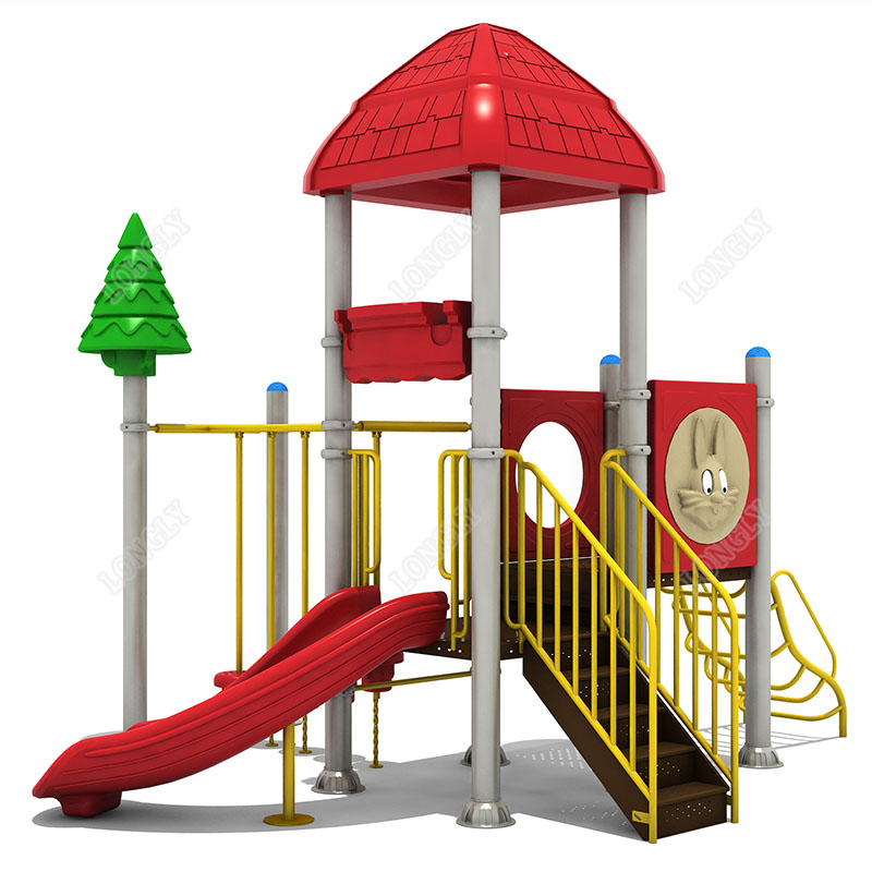 Kids Outdoor Area - Tobogán de Plástico Rojo para Niños,