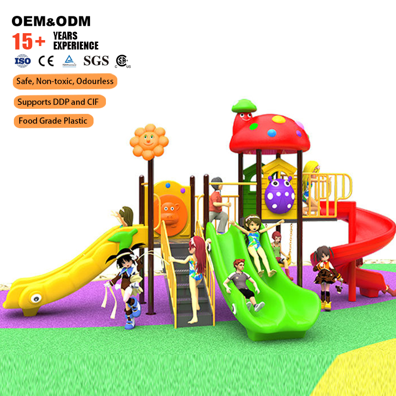 Kids Outdoor Swing Set With Slide - Equipo de Juegos Multifuncional para Niños
