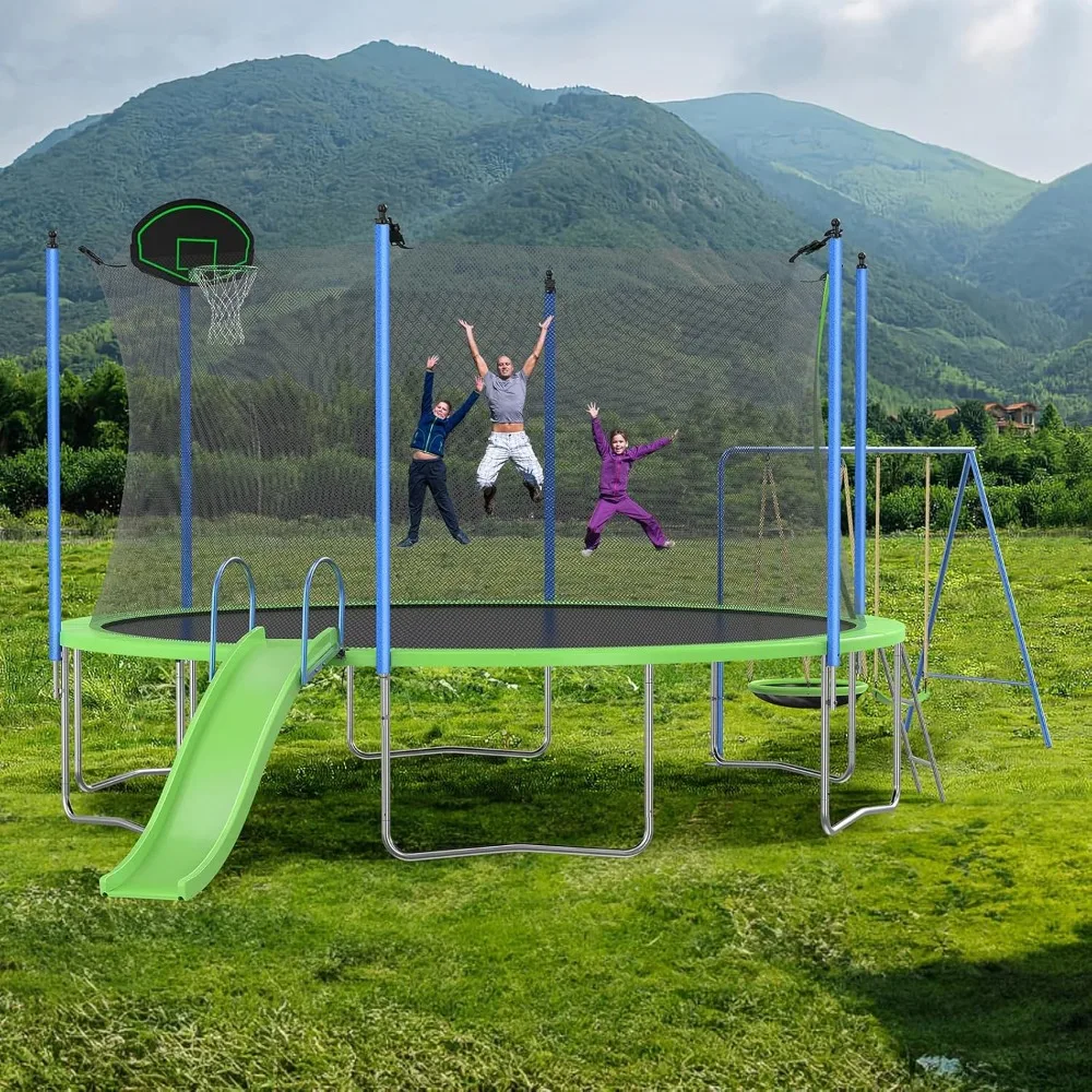 Kids Outdoor Swing Set With Slide - Envío en EE. UU. - Set