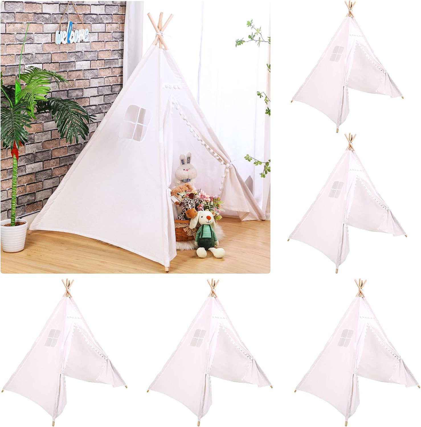 Kids Outdoor Teepee - Windyun - 6 Piezas de Tiendas