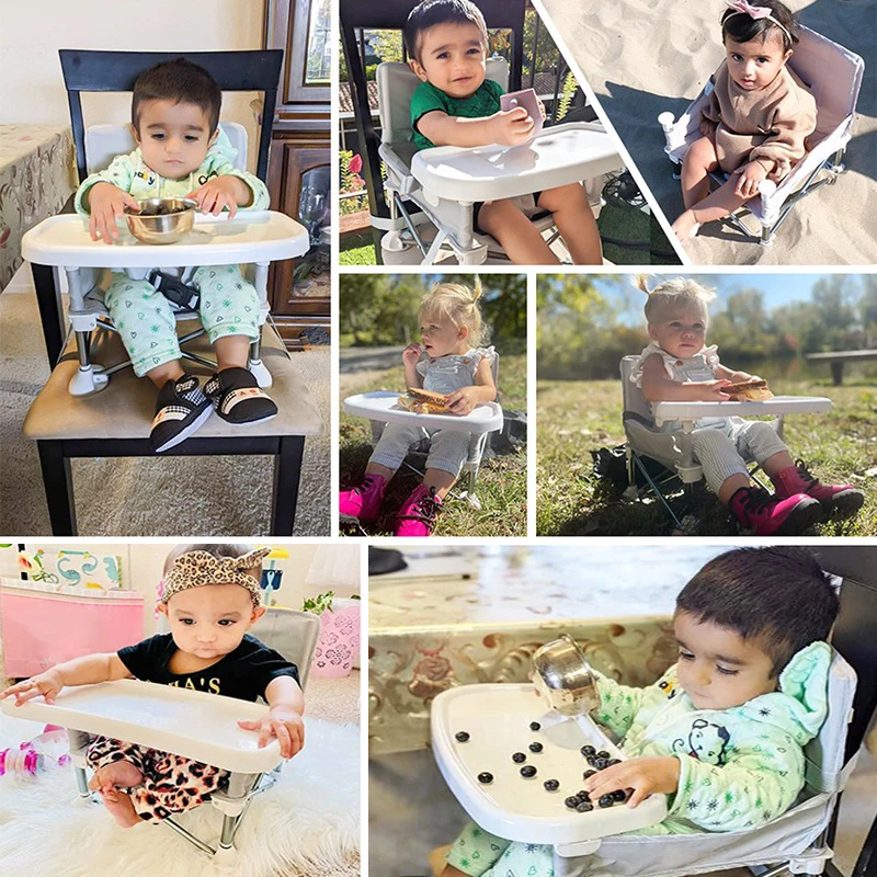 Kids Outdoor Chair Plastic - Silla Elevadora Portátil Plegable para Bebés