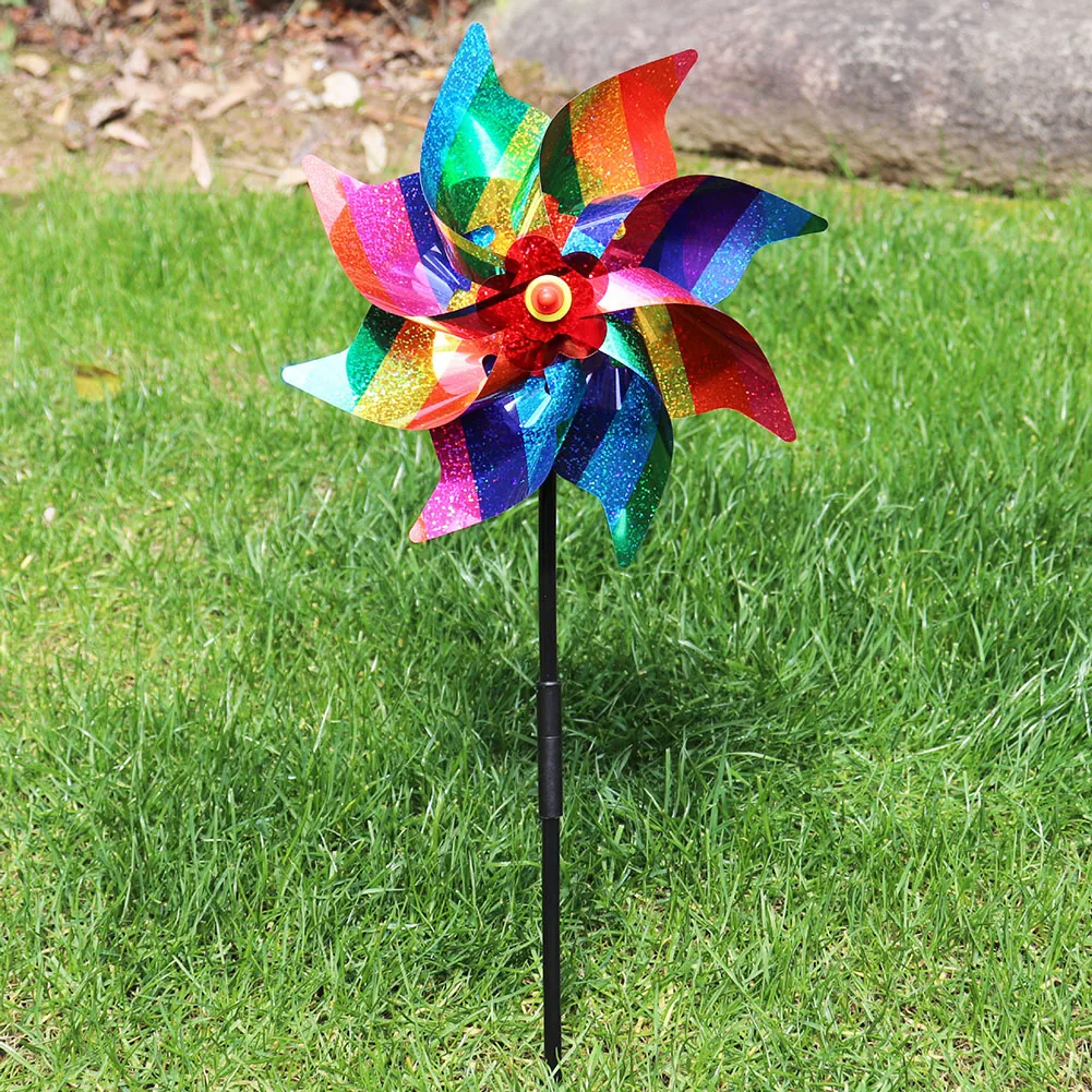 Kids Outdoor Yard Toys - Molino de viento repelente de aves,
