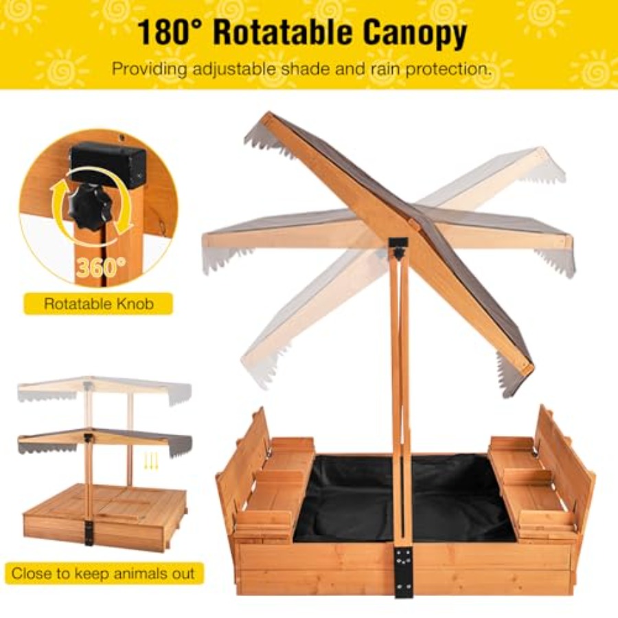 Mesa de arena para exteriores  - Kids Outdoor Bench Table reseña y precio