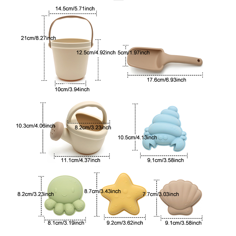Juego de 7 juguetes de playa d - Kids Outdoor Toy Storage reseña y precio