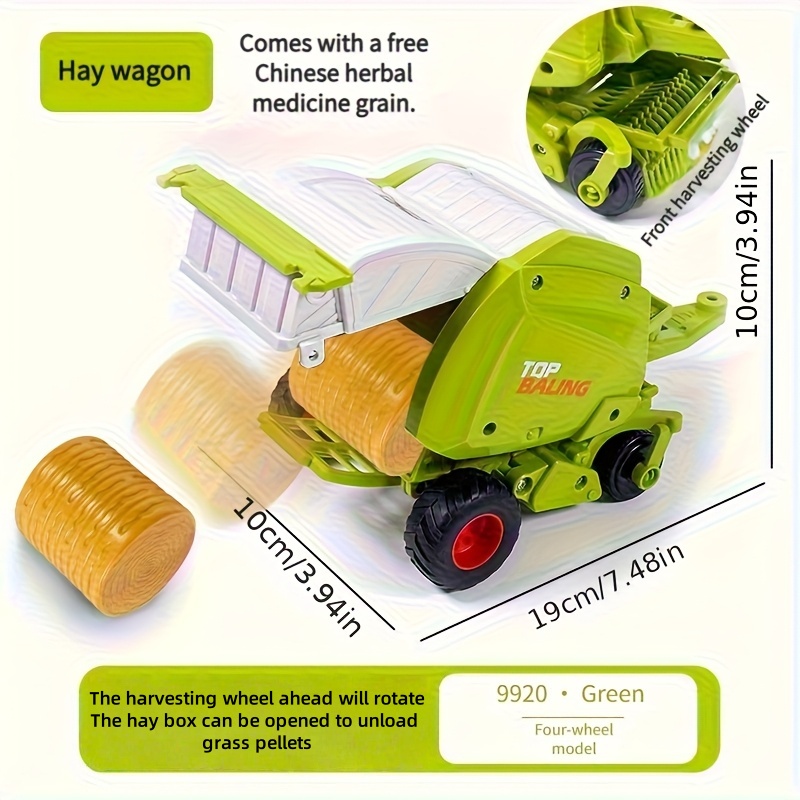 Tractor Agrícola Inercial 1:24 - Kids Outdoor Gifts reseña y precio