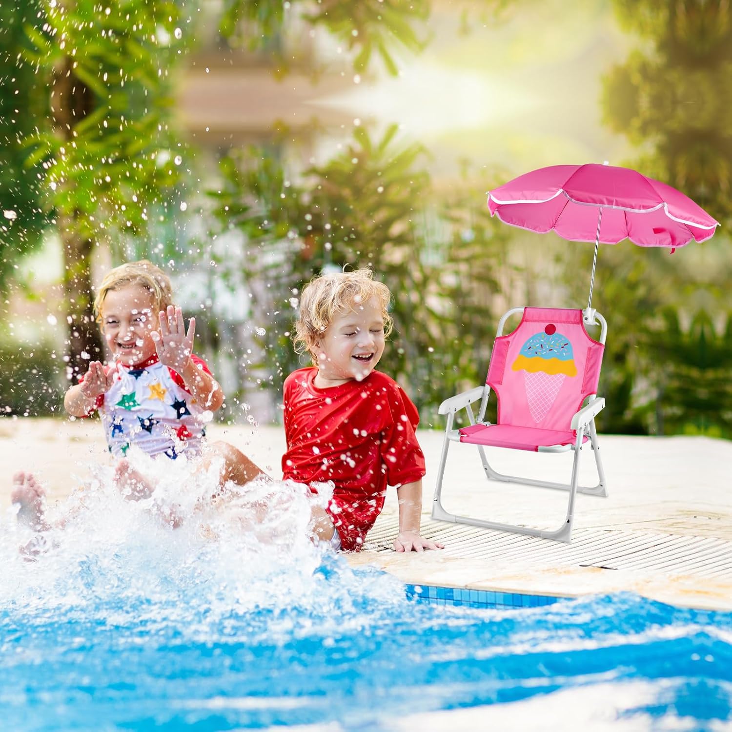 1 Juego de silla de playa pleg - Kids Outdoor Lounge Chair reseña y precio