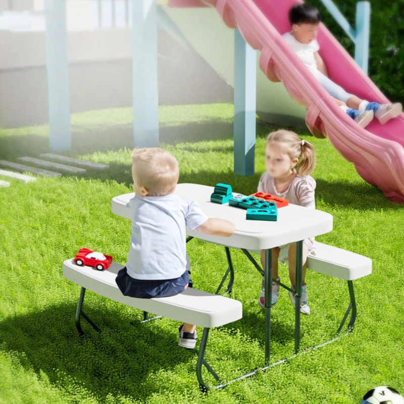 Juego de Mesa y Bancos Plegabl - Kids Outdoor Bench Table reseña y precio