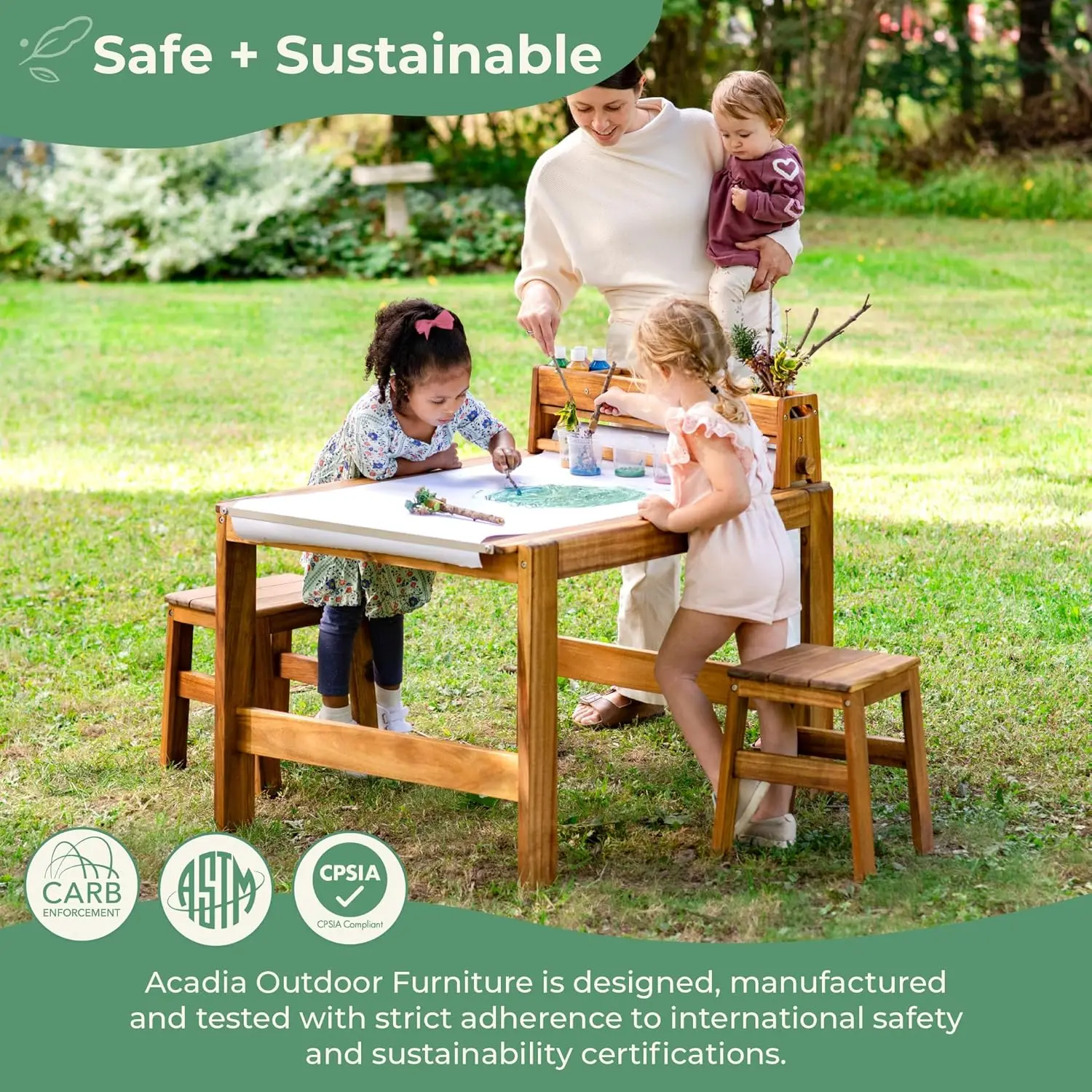 Conjunto de Mesa y Taburetes d - Kids Outdoor Chair And Table reseña y precio