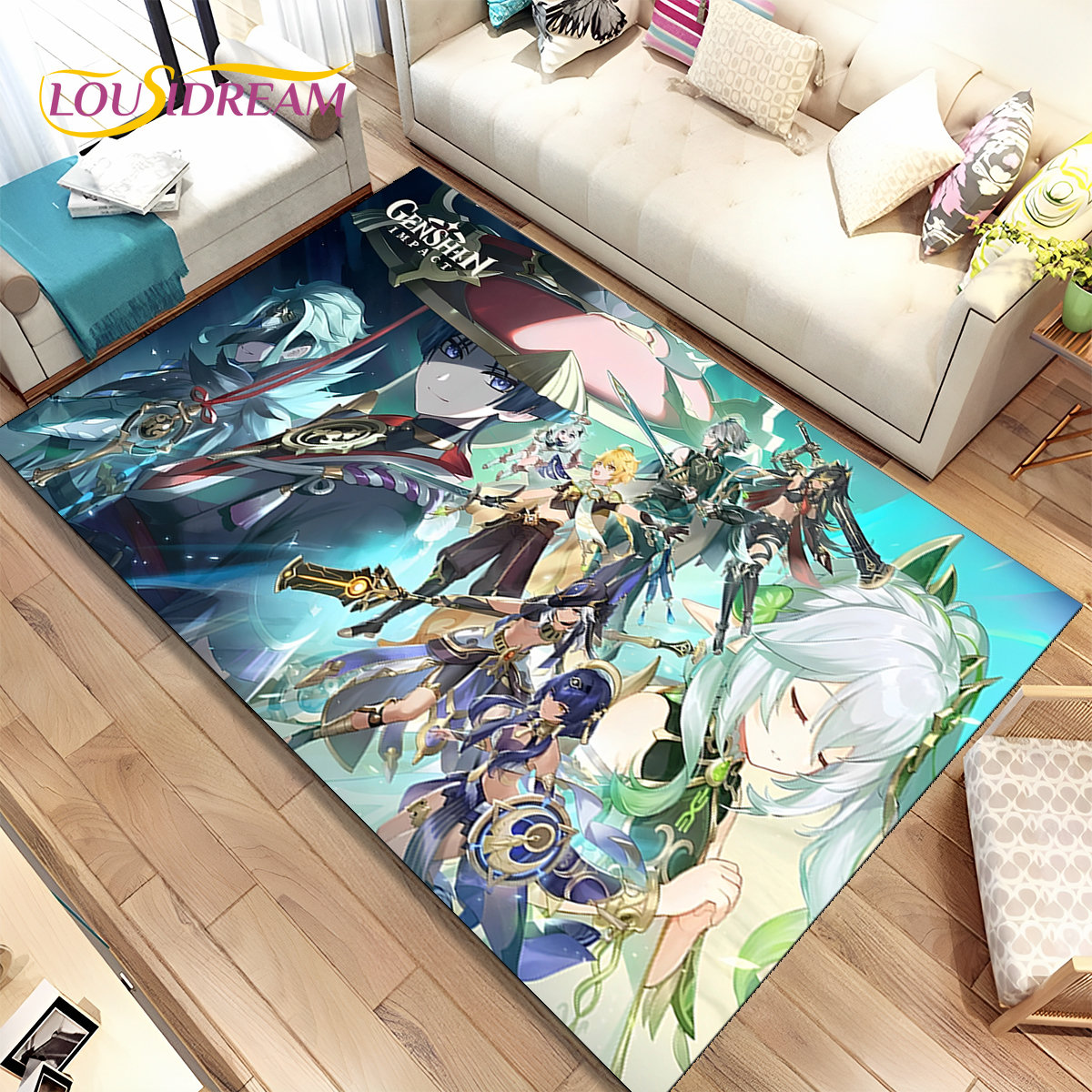 Genshin-alfombra de área de ju - Kids Outdoor Area reseña y precio