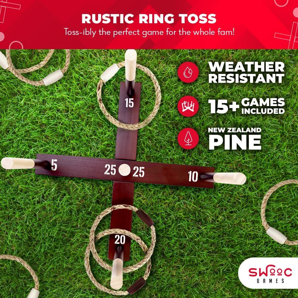 Juego de Lanzamiento de Anillo - Kids Outdoor Yard Toys reseña y precio