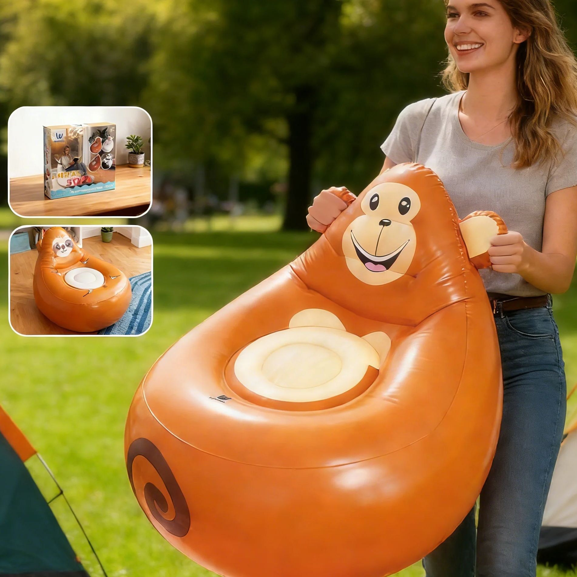 Sofá perezoso inflable para ni - Kids Outdoor Lounge Chair reseña y precio