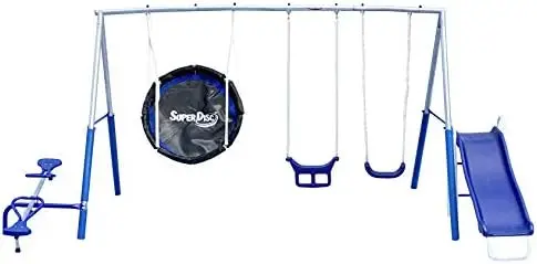 Free N Swing - Columpio para 7 - Kids Outdoor Swing Set With Slide reseña y precio