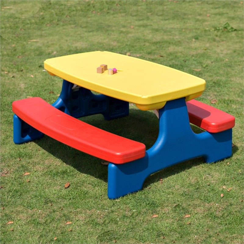 LazyChild Mesa y sillas plegab - Kids Outdoor Table And Chairs With Umbrella reseña y precio