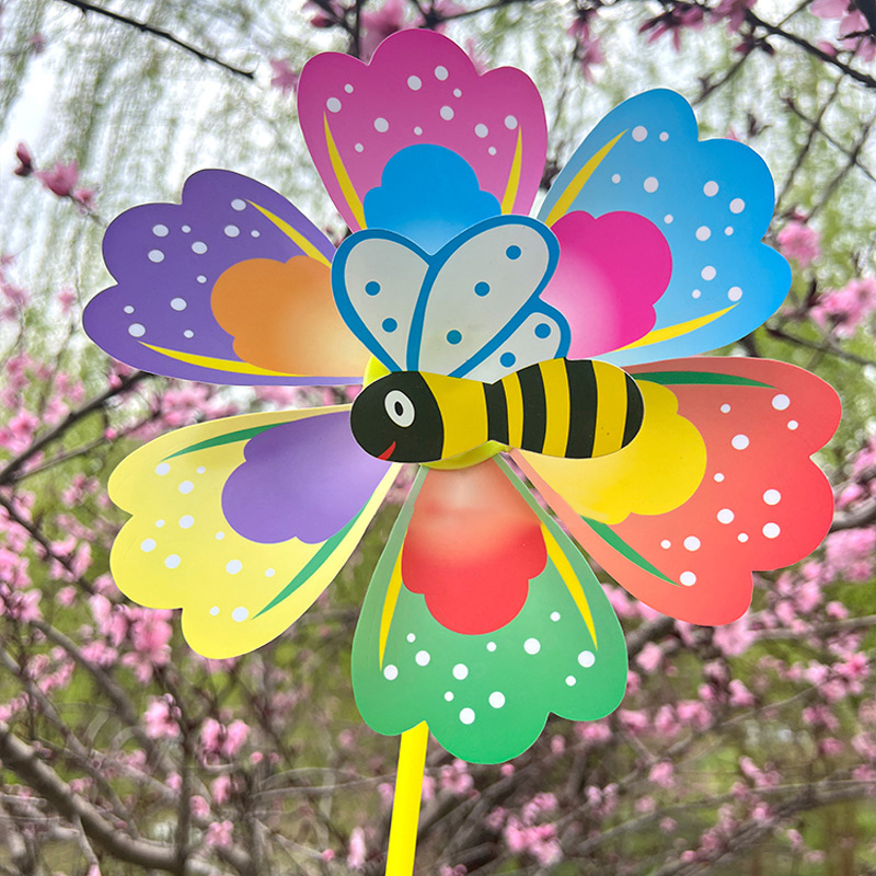 Molino de viento de mano con f - Kids Outdoor Yard Toys reseña y precio