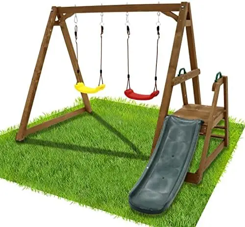 Columpio Infantil para Exterio - Kids Outdoor Swing Set With Slide reseña y precio