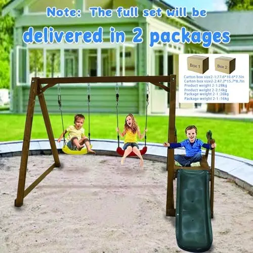 Columpio Infantil para Exterio - Kids Outdoor Swing Set With Slide reseña y precio