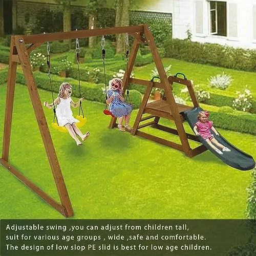 Columpio Infantil para Exterio - Kids Outdoor Swing Set With Slide reseña y precio