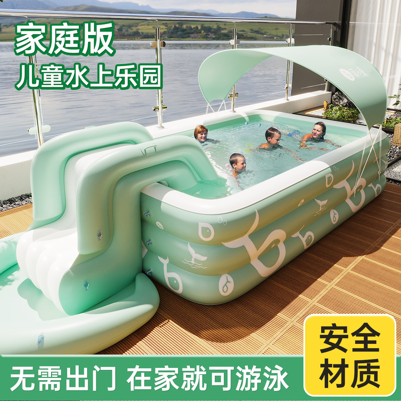 Piscina inflable reforzada con - Kids Indoor Outdoor Games reseña y precio