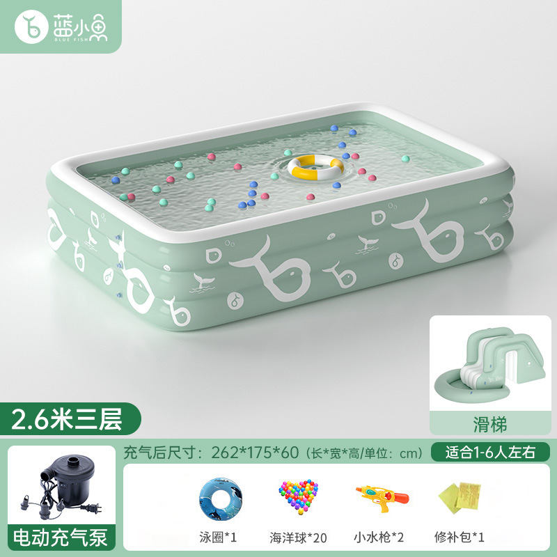 Piscina inflable reforzada con - Kids Indoor Outdoor Games reseña y precio