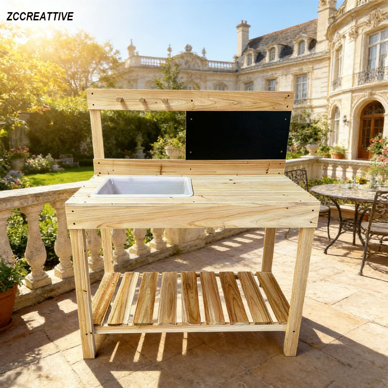 ZCCREATTIVE Bancos de Jardiner - Kids Outdoor Bench Table reseña y precio
