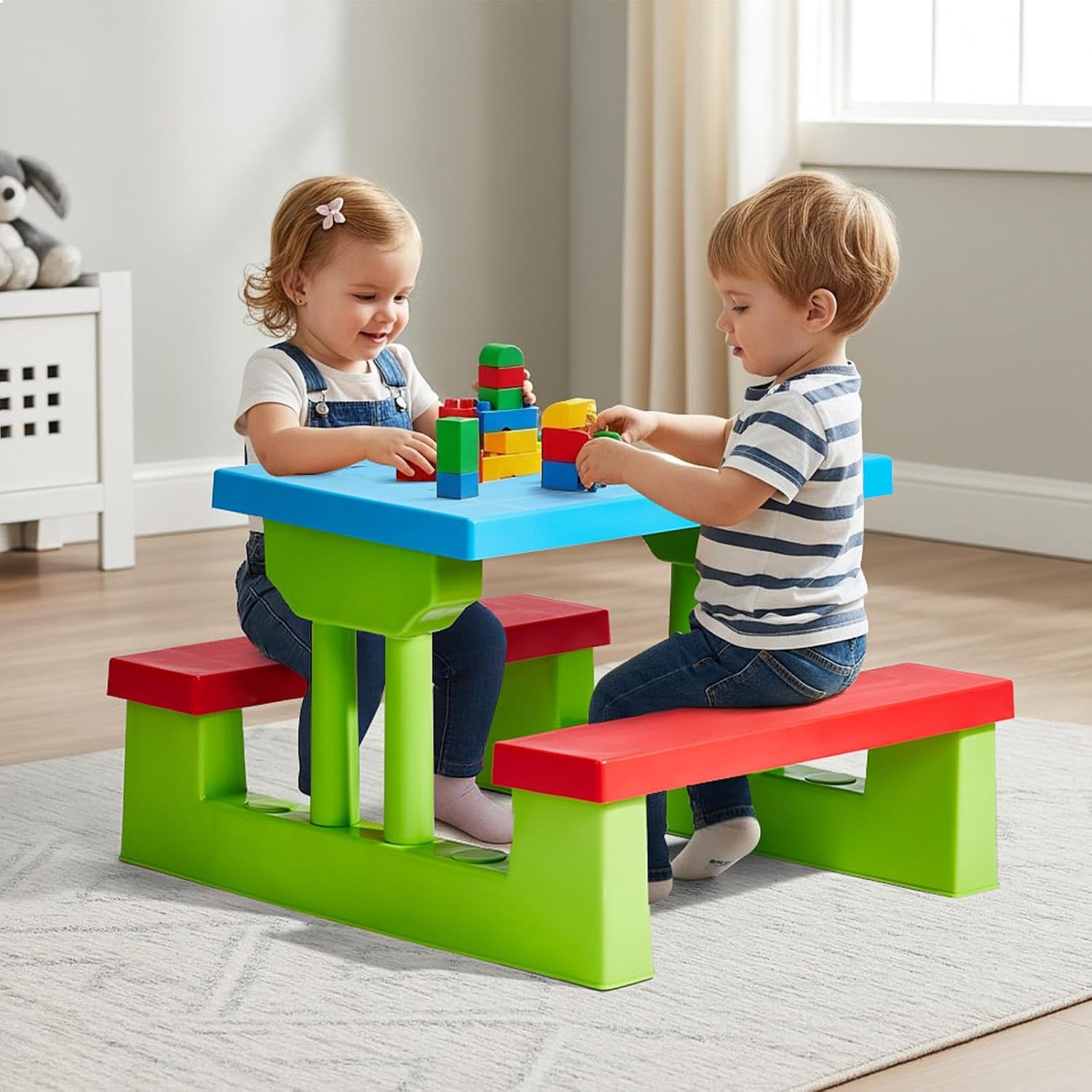 Mesa de Picnic para Niños JOYM - Kids Outdoor Bench Table reseña y precio