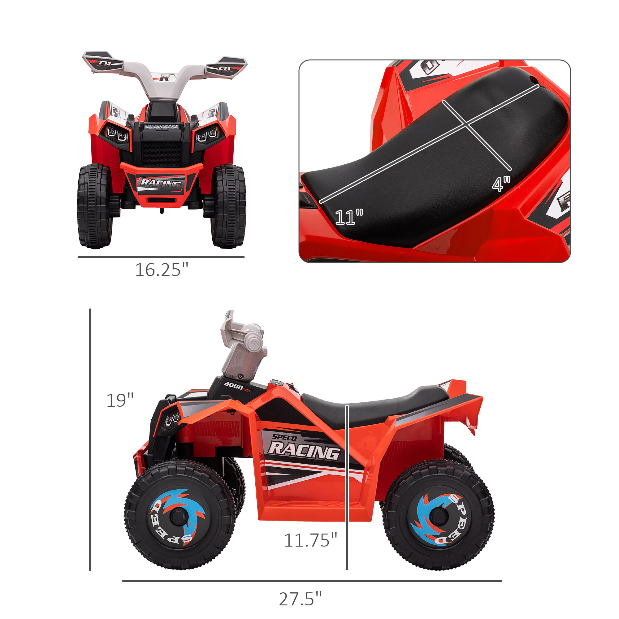 Auto de Juguete de 6V para Niñ - Kids Outdoor Yard Toys reseña y precio