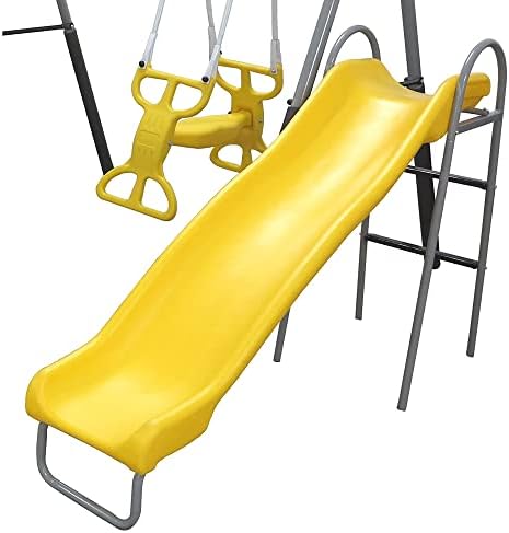 Juego de Columpios Metálicos p - Kids Outdoor Swing Set With Slide reseña y precio