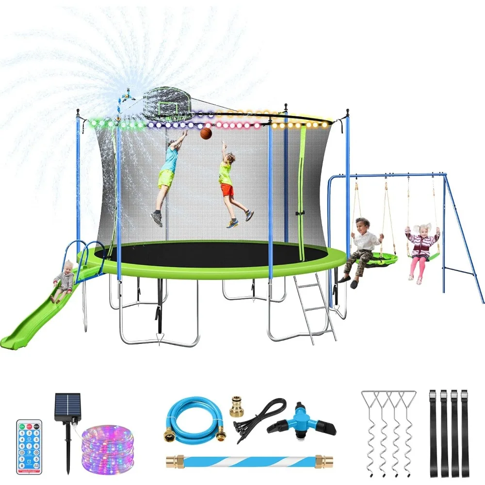 Envío en EE. UU. - Set de Tram - Kids Outdoor Swing Set With Slide reseña y precio