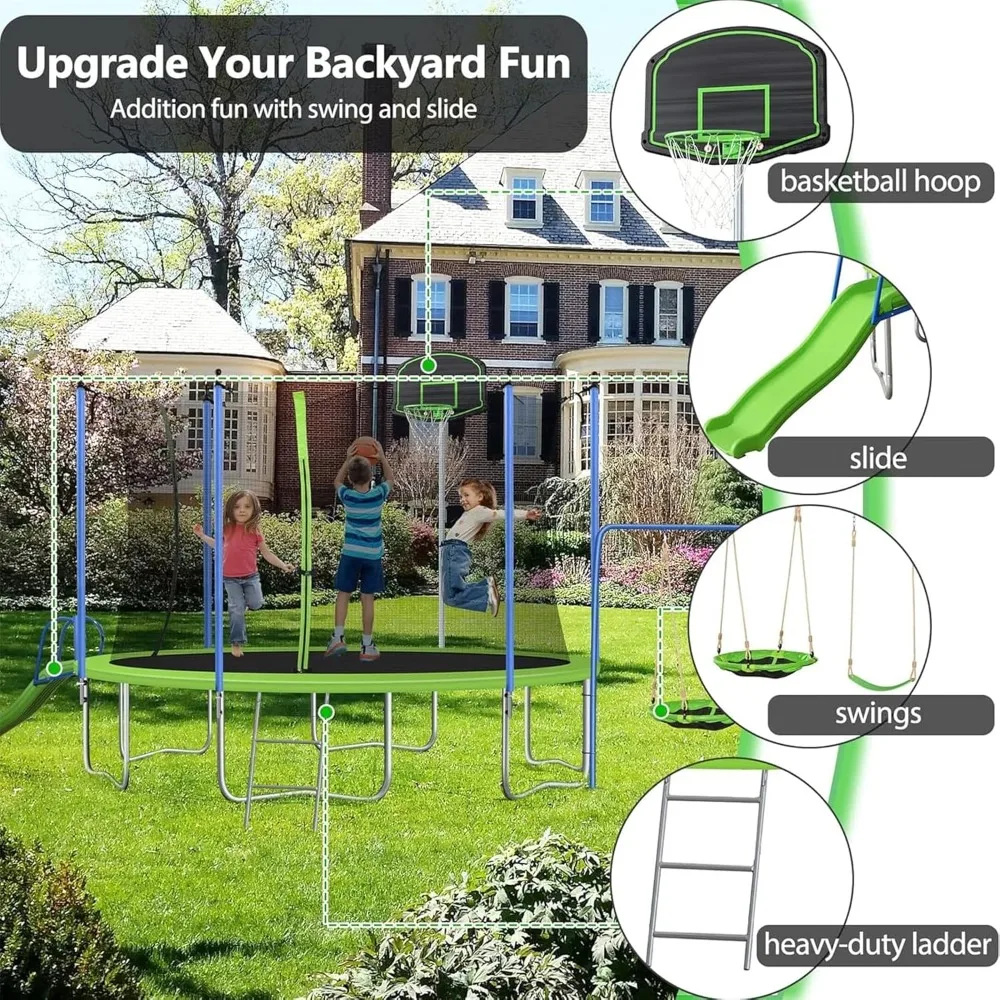 Envío en EE. UU. - Set de Tram - Kids Outdoor Swing Set With Slide reseña y precio