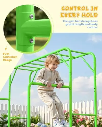 Conjunto de barras de mono par - Kids Outdoor Monkey Bars reseña y precio