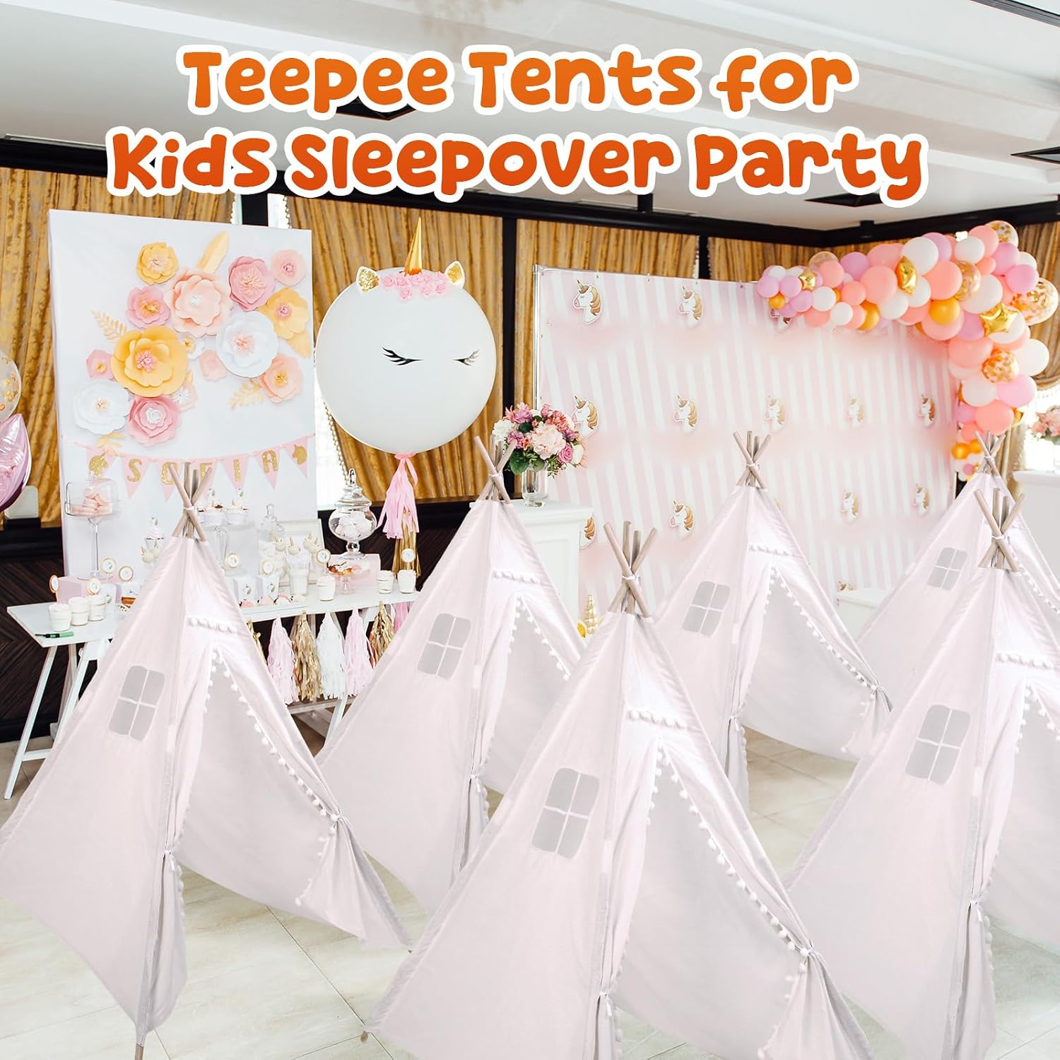 Windyun - 6 Piezas de Tiendas  - Kids Outdoor Teepee reseña y precio