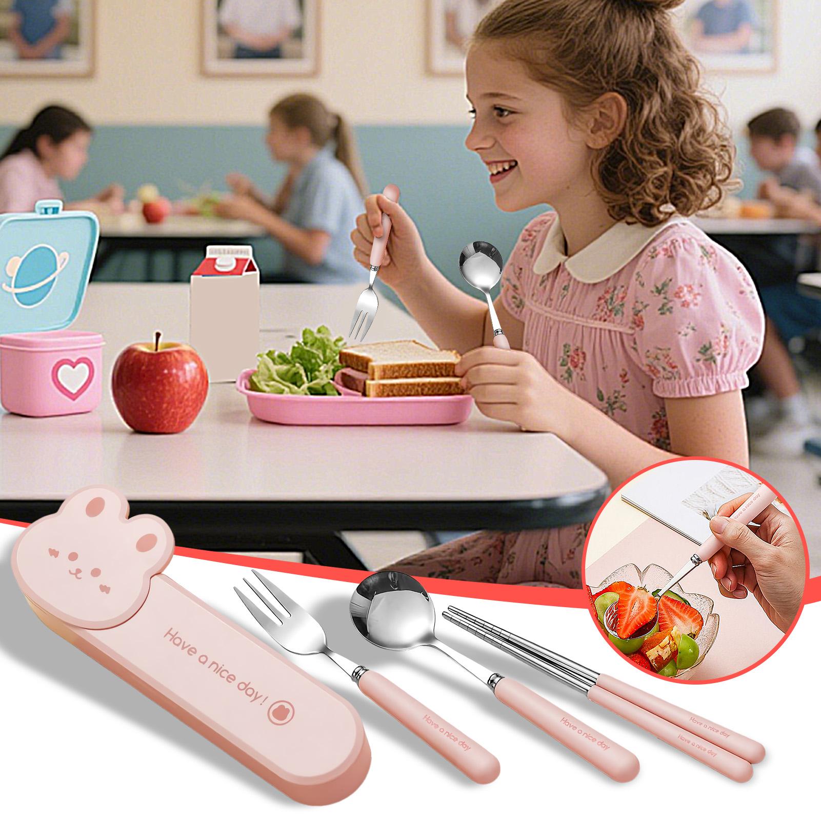 Utensilios de viaje, juego de  - Kids.Outdoor Utensils reseña y precio