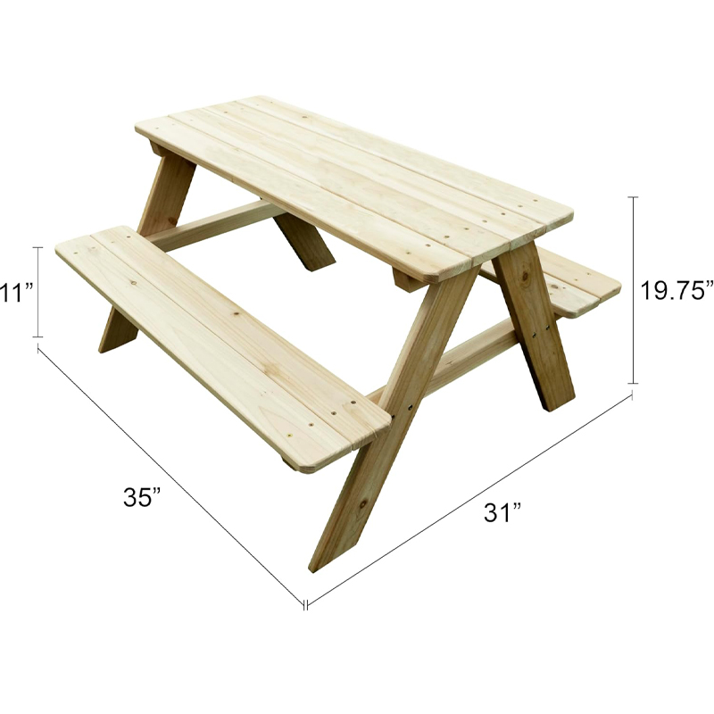Mesa de Picnic Infantil de Mad - Kids Outdoor Bench Table reseña y precio