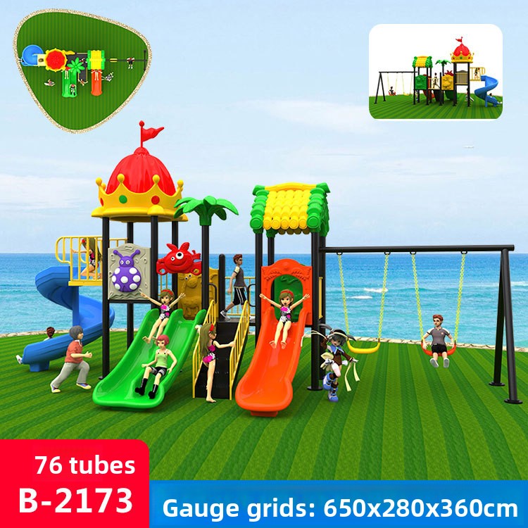 Equipo comercial de fábrica pa - Kids Outdoor Swing Set With Slide reseña y precio