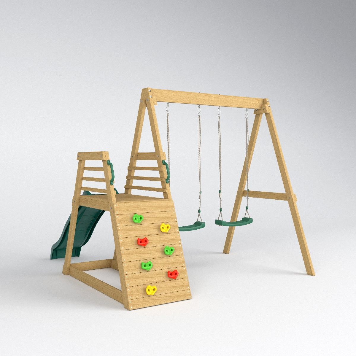 2026 Parque Infantil de Madera - Kids Outdoor Swing Set With Slide reseña y precio