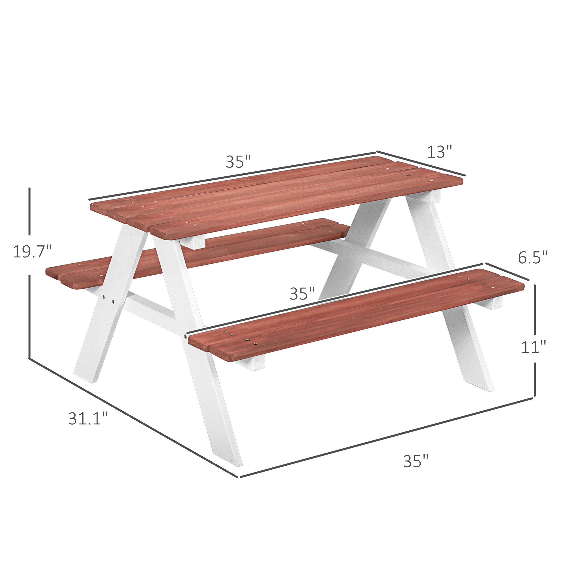 Conjunto de Mesa y Bancos de M - Kids Outdoor Bench Table reseña y precio