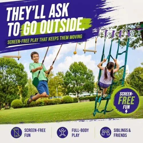 Pista de Obstáculos para Niños - Kids Outdoor Monkey Bars reseña y precio