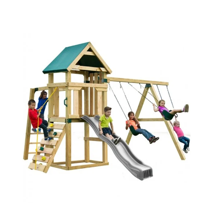 2026 Juego de tobogán y colump - Kids Outdoor Swing Set With Slide reseña y precio