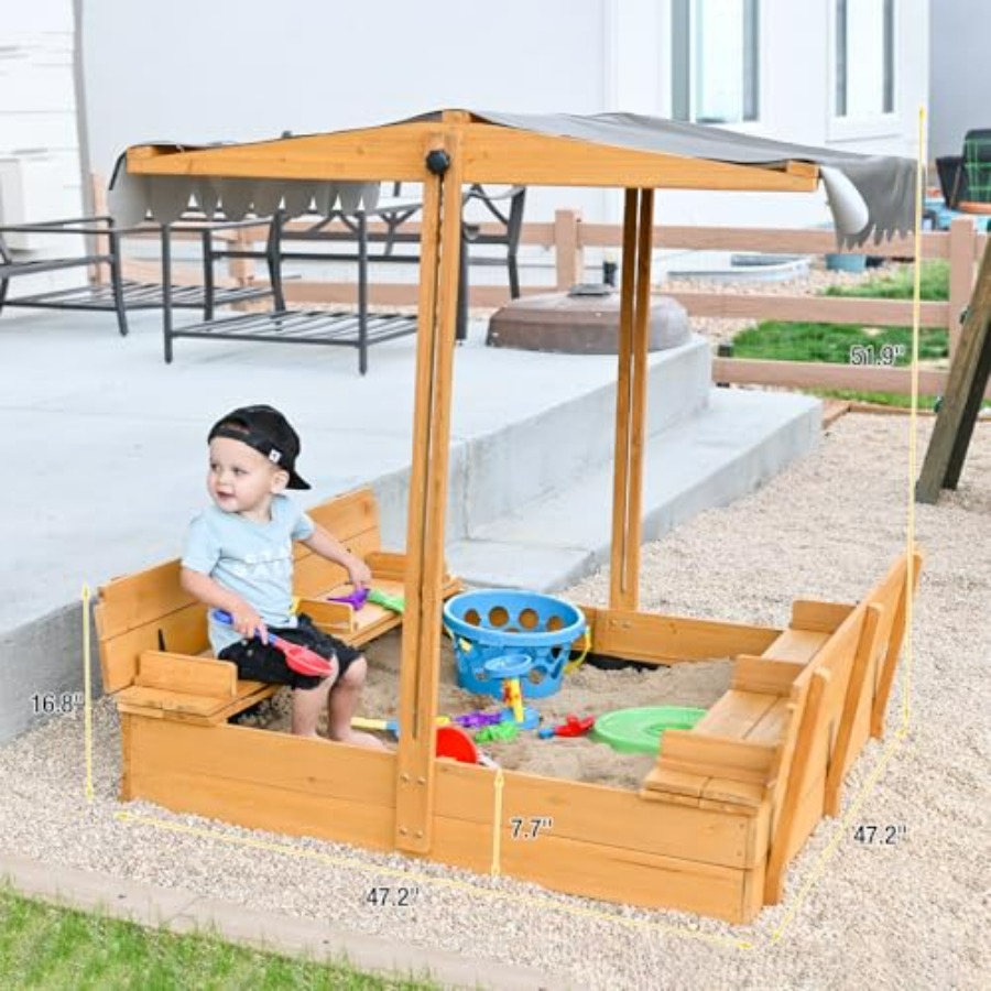 Mesa de arena para exteriores  - Kids Outdoor Bench Table reseña y precio