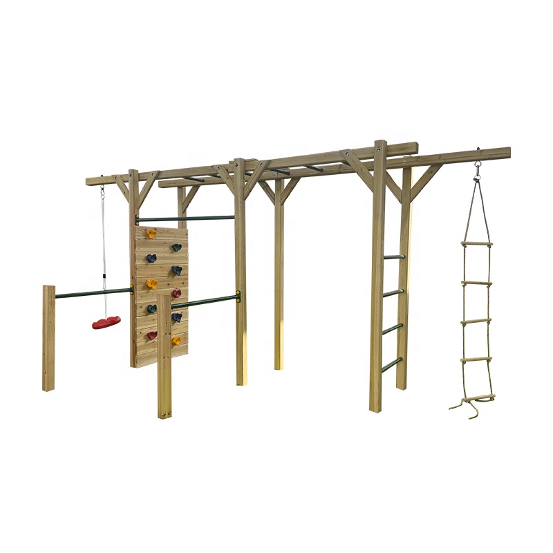 Equipo de Fitness de Madera 6  - Kids Outdoor Monkey Bars reseña y precio