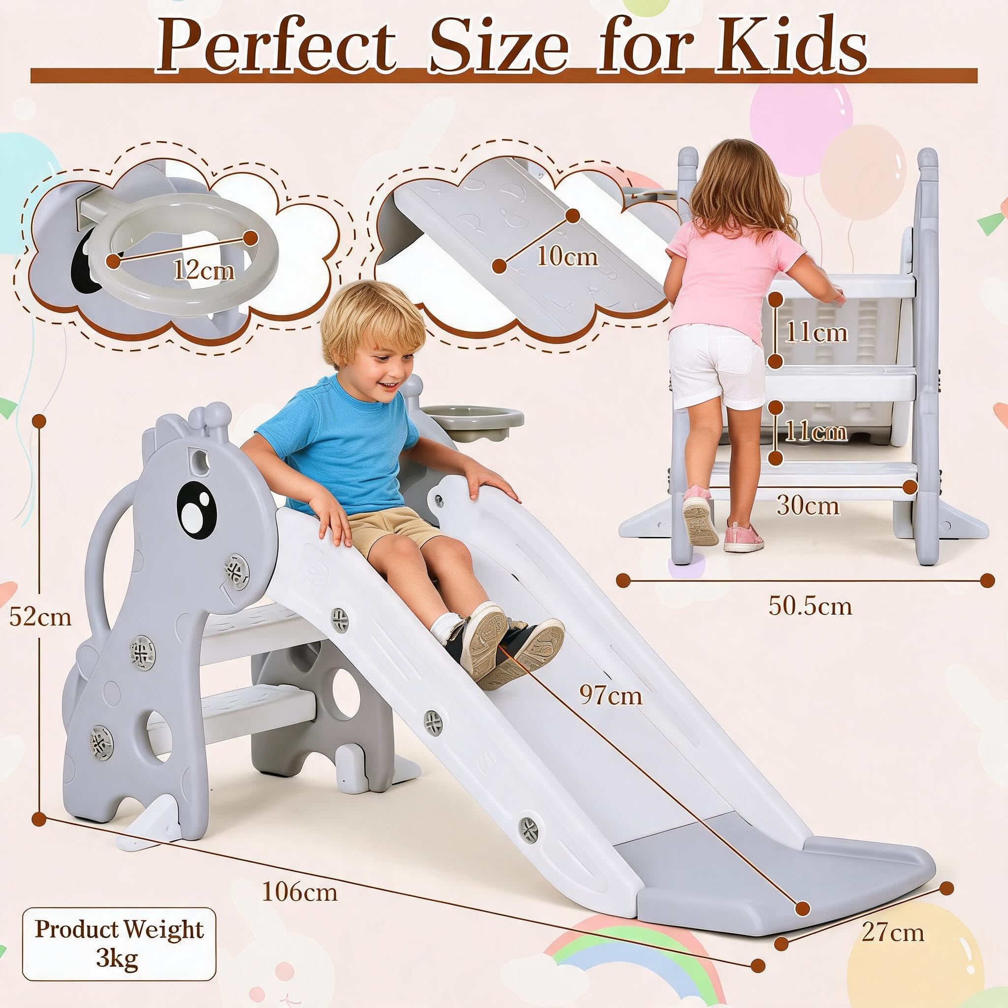 Tobogán 3 en 1 para Niños Pequ - Kids Outdoor Climber reseña y precio