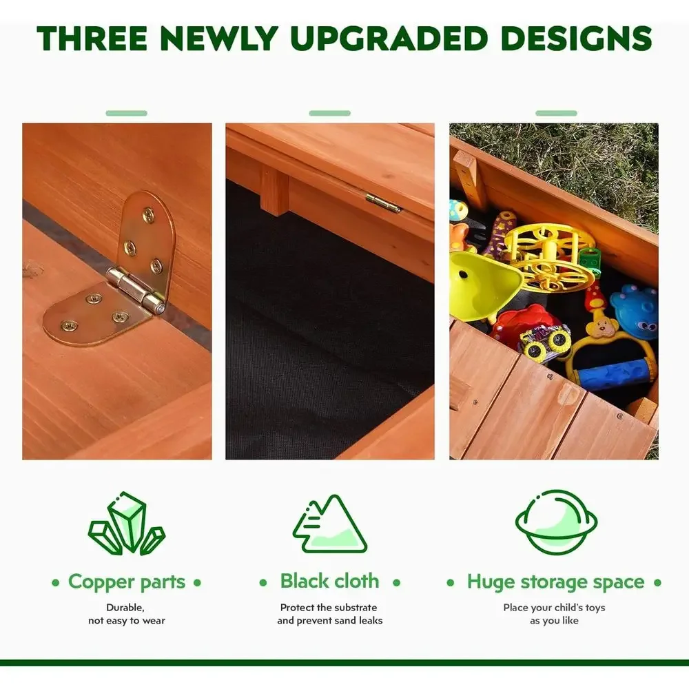 Caja de arena de madera para n - Kids Outdoor Bench Table reseña y precio